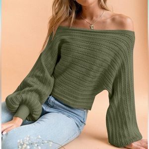 Zesica Women's Casual Long Sleeve Crew Neck Cable Knit Loose Pullover Sweater